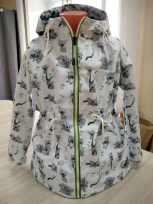 Удлиненная куртка с капюшоном с рисунком «Коалы»